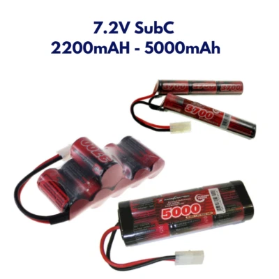 7.2V SubC SC Premium Racing RC NiMh Battery Pack +Custom Connector- 2200-5000mAh - Image 1 of 4