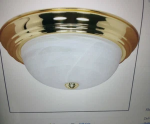 Nuvo 60-215 15" Three Light Flush Mount Ceiling Light Fixture - Polished Brass - Picture 1 of 2