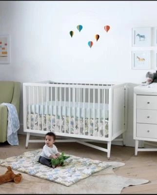 Juego de cama de 3 piezas para cuna de bebé con estampado de animales para caravana Dwell Studio - DWELLSTUDIO Foto 1 de 3