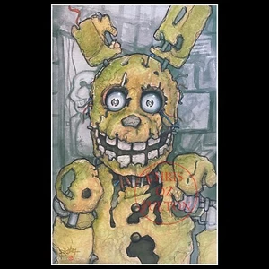 Five Nights At Freddys Spring Trap 11x17 Art Print Signed Artist Chris Oz Fulton - Picture 1 of 1