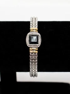 💖🌟 Jet Silber/Gold Metall Mode Armband 29719G🌟💖 - Bild 1 von 1