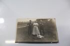 Vintage Collectible Black & White Photo Postcard Adults & Baby