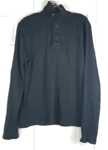Maglione uomo BOSS HUGO BOSS taglia M nero 1/4 bottoni popover manica lunga cotone - Foto 1 di 5