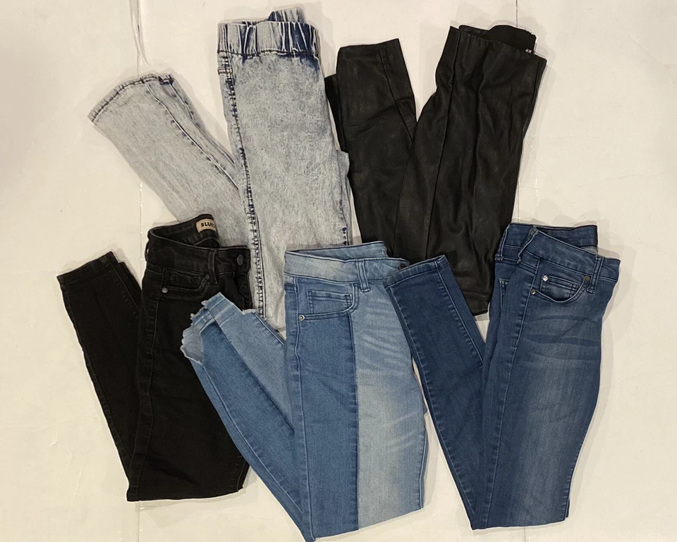 Lote 5 Jeans H&M, Blue Spice, Rosa Celebridad Niñas Talla S (1) Foto 1 de 4