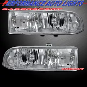 Par de faros cromados transparentes Euro para Chevy Blazer S10 1998-2004 - Imagen 1 de 2