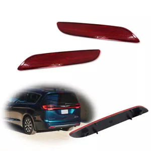 Juego de reflectores de luz de parachoques trasero rojo LH+RH para Chrysler Pacifica 2017+ y Voyager - Imagen 1 de 8