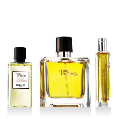 Hermès Terre D'Hermès Parfum 75 ml + Parfum 15 ml + DG Körper und Haar 40 ml M