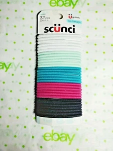 Scunci No Damage Elastics Pferdeschwanz Halter 32 Stück rosa grün rot schwarz 54762 - Bild 1 von 1