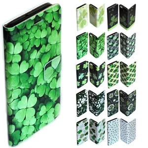For Apple iPhone Series Shamrock Clover Print Wallet Mobile Phone Case Cover #1 - Picture 1 of 11