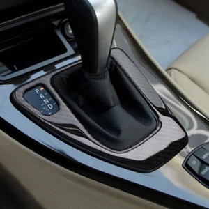 Carbon Fiber Trim Frame For BMW 3 series E90 05-12 Gear Shift Knob Panel Cover - Imagen 1 de 10