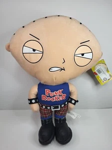  Family Guy Baby Stewie Punk Rocker Soft Plush w/tag 15" Toy 2008 Nanco - Picture 1 of 7