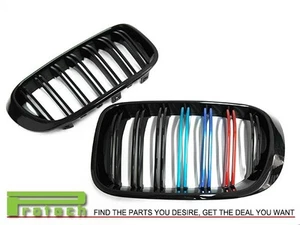 Fit 2015+ BMW F26 X4 M Style Front Glossy Black Grille w/ /// M Tri METAL Color - Bild 1 von 3