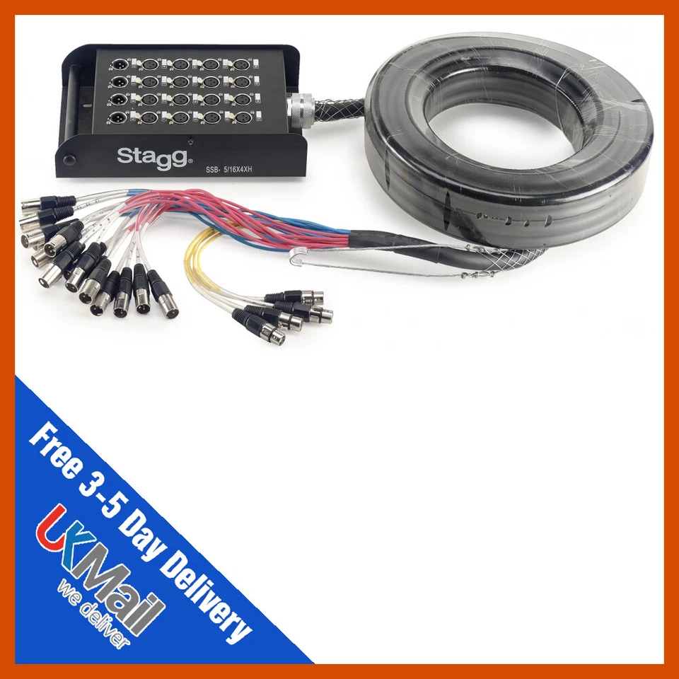 Stagg SSB-05/16X4XH 20 Way 16/4 5m XLR Multicore Stagebox Snake XLRMulticore - Image 1 of 1