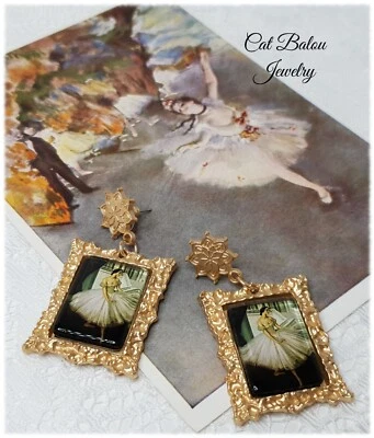 Ohrringe Ballett Oper Degas Glamour Barock Ballerina Tüll Tutu CatBalouJewelry - Bild 1 von 4