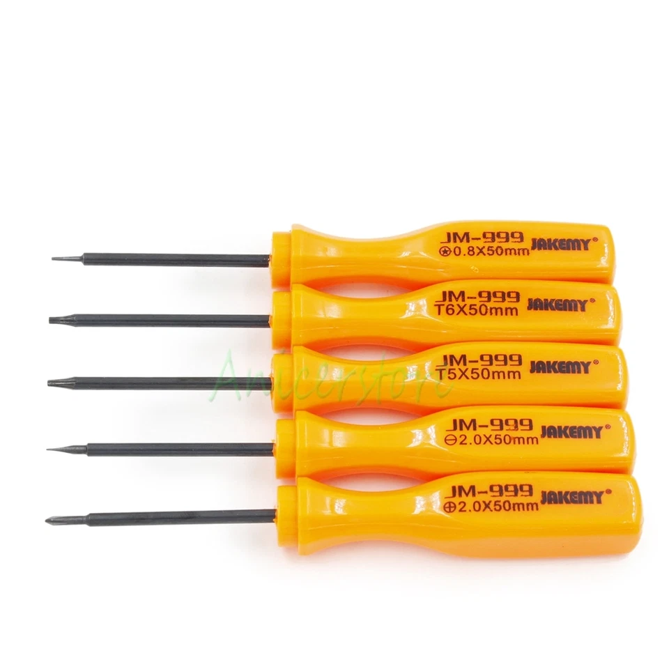 5pcs Phillips Slotted Torx T5 T6 0.8mm Pentacle Magnetic Cellphone Screwdrivers - Image 1 of 3