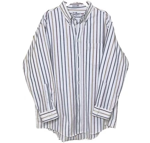 Camisa vintage para hombre Sears Roebuck Co a rayas con botones talla 17,5 32-33 - Imagen 1 de 6