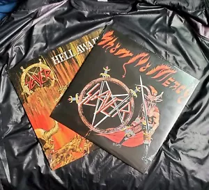 SLAYER: SHOW NO MERCY, HELL AWAITS - VINYL LP *OUT OF PRINT* - Picture 1 of 8