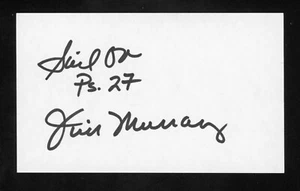 Tarjeta firmada 3x5 por Jim Murray miembro/cantante del grupo The Imperials G1323 - Imagen 1 de 1