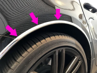 Fit 2009-2018 Fiat Chrome L-SHAPE Wheel Well Fender Trim Molding Kit 4pcs - Image 1 of 4