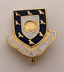Vintage Rochdale Enamel Football  Badge Maker - Coffer - Picture 1 of 2