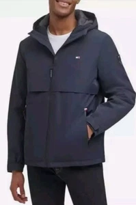*NWT* Tommy Hilfiger Mens Softshell Performance Jacket (NAVY, LARGE) - Picture 1 of 4