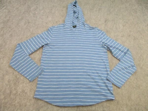 Vince Hoodie Mens Small Blue White Striped Pullover Sweatshirt Adult Casual - Picture 1 of 9