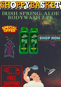 Irish Spring Body Wash Aloe 24 Hr Fresh 18 Oz, 2 Pack - Picture 1 of 1