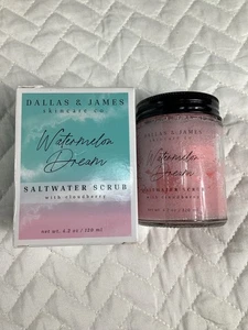 Dallas & James Wassermelone Traum Salzwasser Peeling mit Moltebeere 4,2 Oz Vegan - Bild 1 von 5