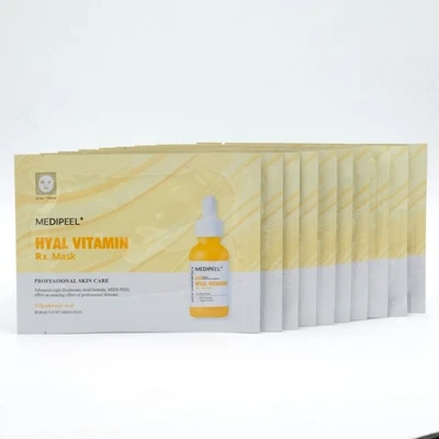 MEDI PEEL Hyal Vitamin RX Mask 25ml x 10pcs Moisturizing Brightening K-Beauty - Image 1 of 4
