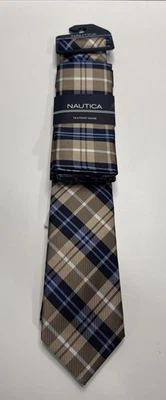 NAUTICA MENS Necktie & POCKET SQUARE NWT - Image 1 of 4
