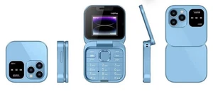 For i16 Pro Mini Unlocked Flip Mobile Phone 2 SIM Card Small Display Foldable - Picture 1 of 12