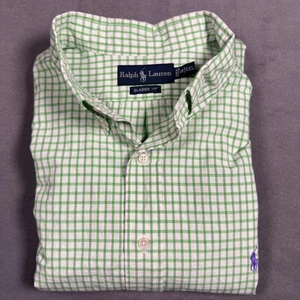 Ralph Lauren Shirt Mens XXL Green White Check Classic Button Down Long Sleeve - Picture 1 of 8