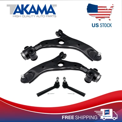4pcs Front Control arms w/ball joint+ Outer Tie Rod ends 17-25 Mazda CX5 CX-5 - Image 1 of 4