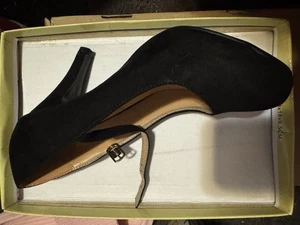 NEW black Women’s Suede Heels With Ankle Straps - Picture 1 of 2