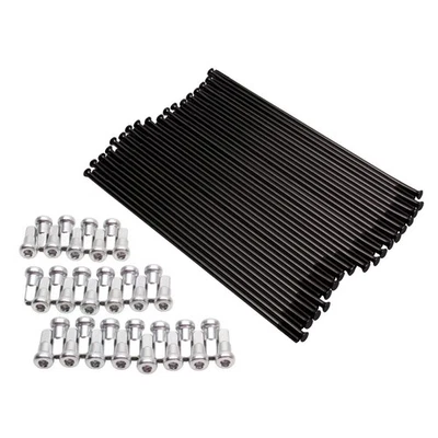 Kit de radios para motocicleta Tusk - radios delanteros 21" negro/petina plateada para KTM 520 MXC Foto 1 de 4