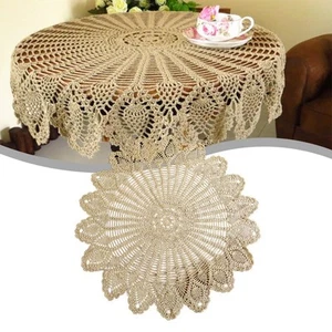 Strickdeckel Runde Tischdecke Drinnen 75*80 Cm Handgefertigt Häkelhöhle - Bild 1 von 14