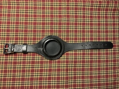 Pocket watch strap Size 12 Black WWI WRIST STRAP MILITARY LEATHER WATCH BAND - Image 1 of 4