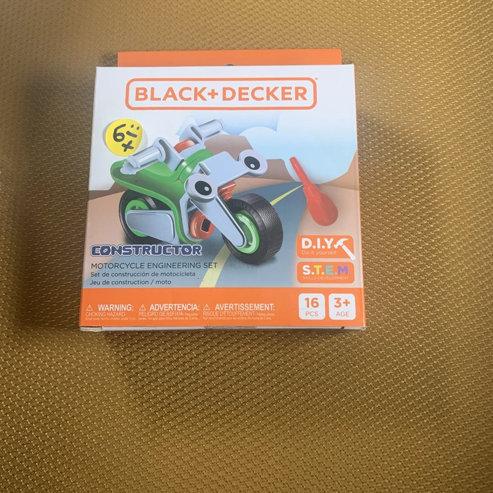 Black + Decker Constructor Motorcycle Engineering Set, Skills Development, 16 PC - Image 1 of 1