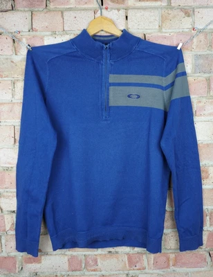 Suéter OAKLEY Para Hombre Azul Pullover 1/4 Zip De Manga Larga Talla Grande L - Imagen 1 de 4