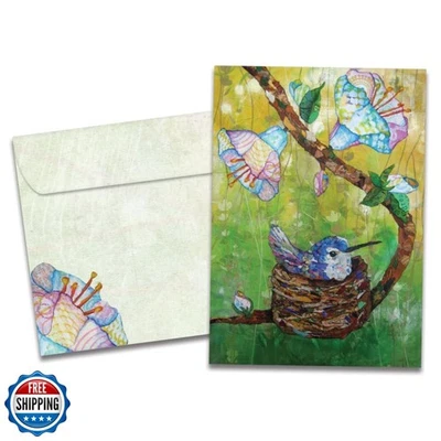 Tree-Free Greetings - New Baby Greeting Card - Artful Designs - 1 Card + Matc - Image 1 of 4