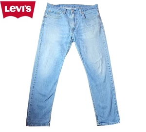 Genuine Levi's 502 Blue Men's Straight Fit Jeans W34 L32 Premium Cotton Demin - Picture 1 of 9