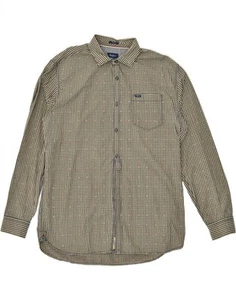 PEPE JEANS Mens Regular Fit Shirt 2XL Beige Check Cotton AU22 - Picture 1 of 3