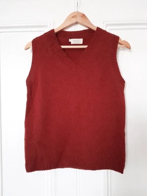 Toast Archive Shetland Wool Burnt Orange Tank Top Vest Jumper size 12 - Image 1 of 4