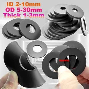 Fluorine Rubber Gaskets Flat Washer Screws Sealings O-Ring M2-M10 Thick 1mm-4mm - Picture 1 of 24