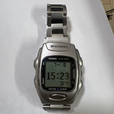 Reloj de pulsera con cámara Casio WQV-1 2220 WQV-2 correa plateada reloj cuadrado digital #403 Foto 1 de 4