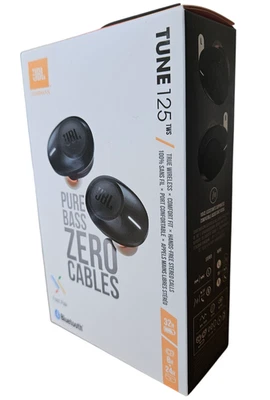JBL Tune 125 TWS Pure Bass Wireless Bluethooth Headphones | Black - Image 1 of 4
