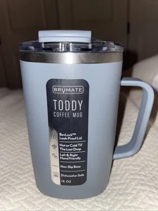 BrüMate Toddy - 16 Unzen Auslaufsicher Thermo Kaffeebecher Grau Neu Ohne Box - Bild 1 von 9