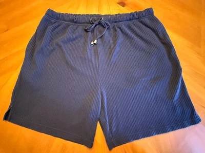 Pantalones cortos de punto acanalado talla grande Venezia para mujer con cordón azul - talla 18/20 Foto 1 de 4