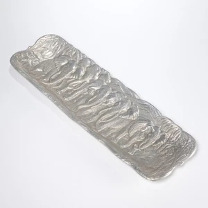 Arthur Court Vtg Silver Tone Aluminum Long Elephant Tray 19.25"l - Picture 1 of 6