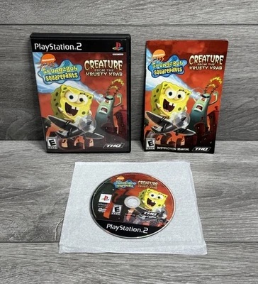 MINT💿 Spongebob Squarepants Creature from the Krusty Krab CIB PlayStation 2 PS2 - Image 1 of 4